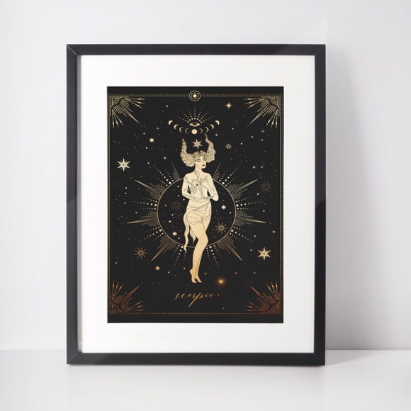 Scorpio Wall Art Celestial Zodiac Print Poster Unframed - Picture 6 of 15
